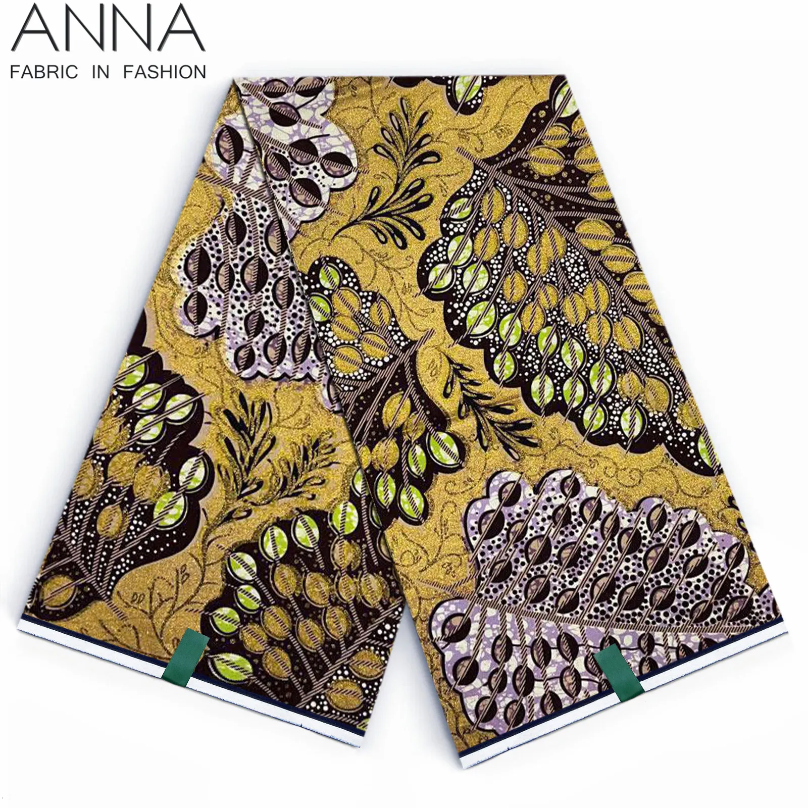 Grand Super 100% Cotton African Wax Fabric High Quality Ankara Wax Print Fabric 6yards Women Fabric For Sewing VLS2044