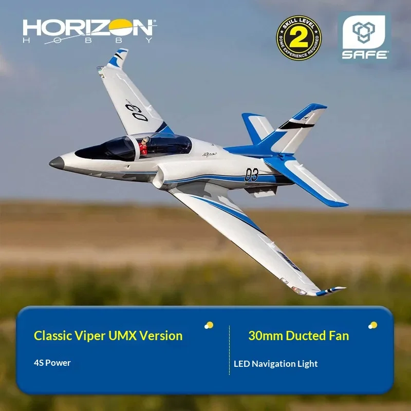 

Horizon Hobby UMX Viper RC Jet 30mm EDF 4S Power Airplane LED Nav Lights SAFE System Skill Level 2 Outdoor Flight Enthusiasts