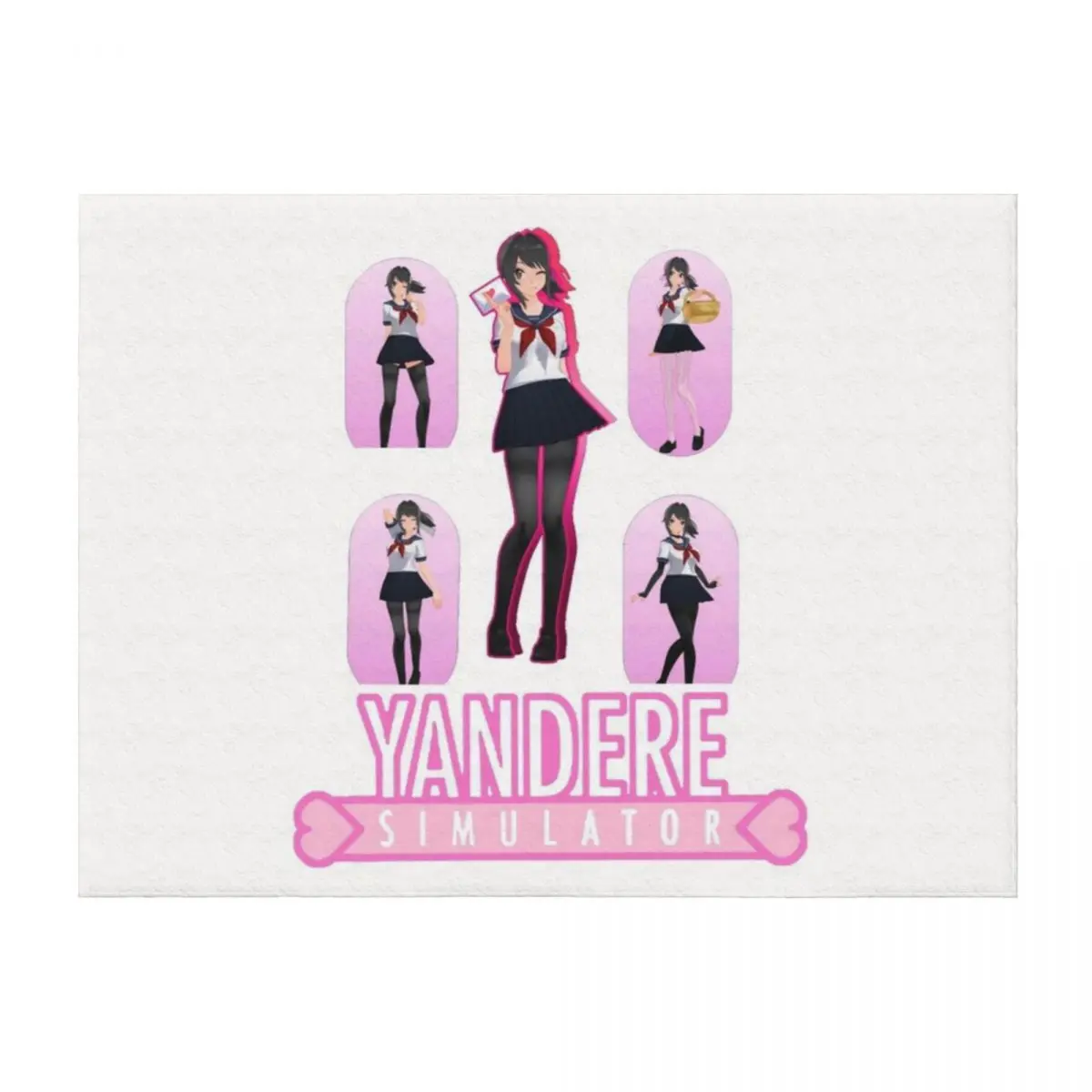 

yandere simulator-yandere sim-yandere simulator yandere simulator Throw Blanket Beautifuls Bed Vintage Blankets