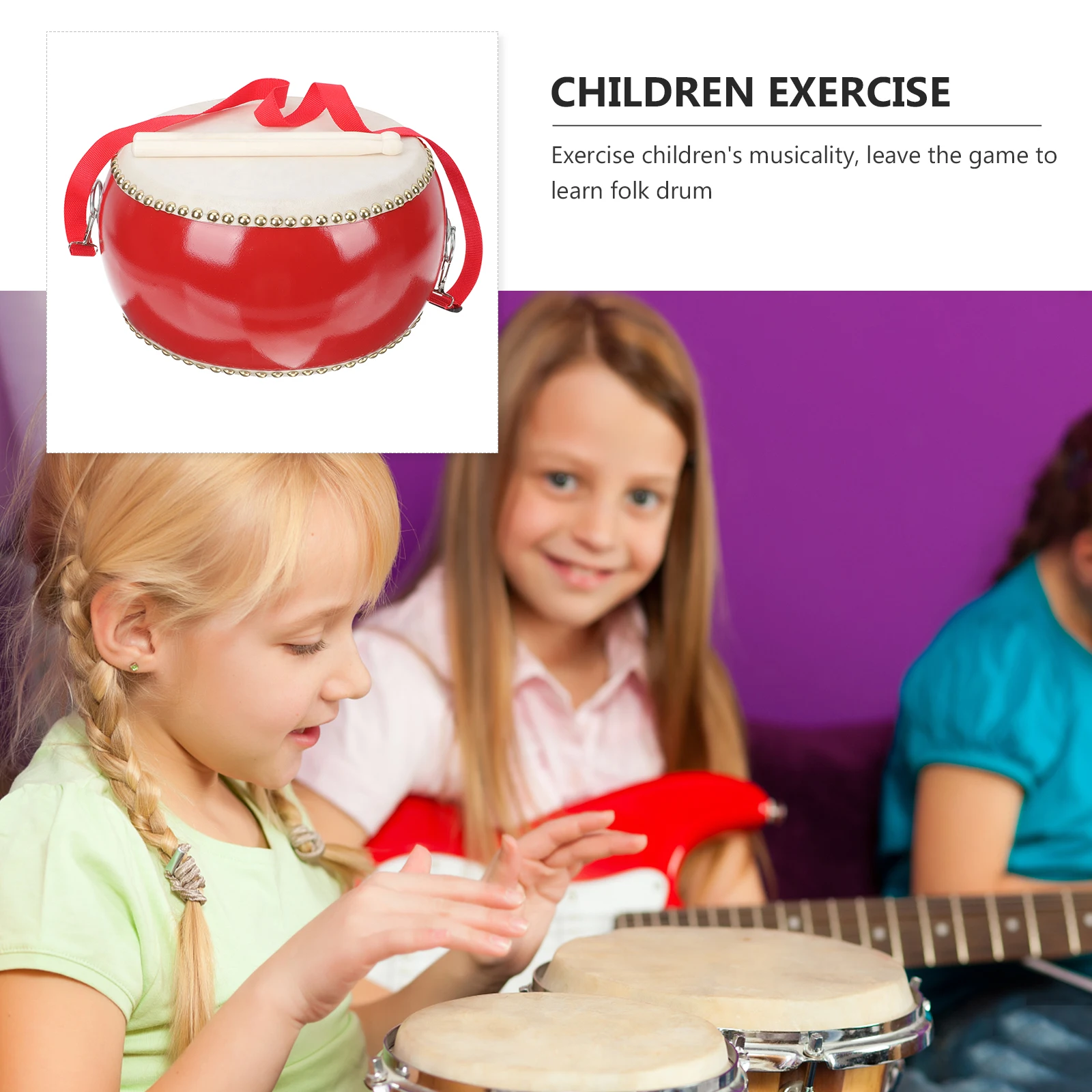 Conjunto de bateria para crianças, instrumentos para crianças pequenas, brinquedo de percussão para bebês musicais