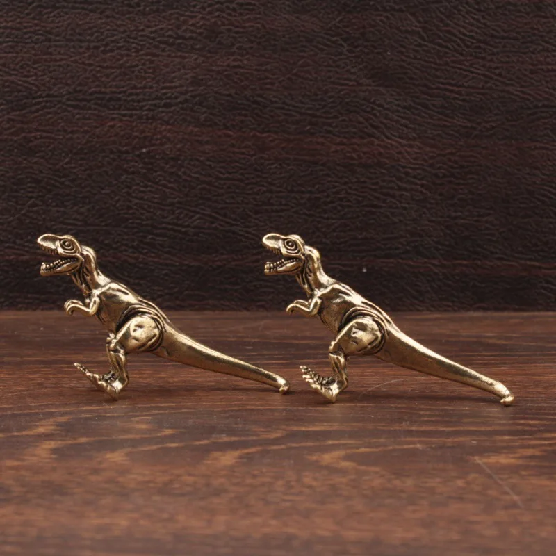 Brass Tyrannosaurus Figure Home Decor  Dinosaur Home Entrance Creative Decor Office Desk Tea Pet Artwork Craft