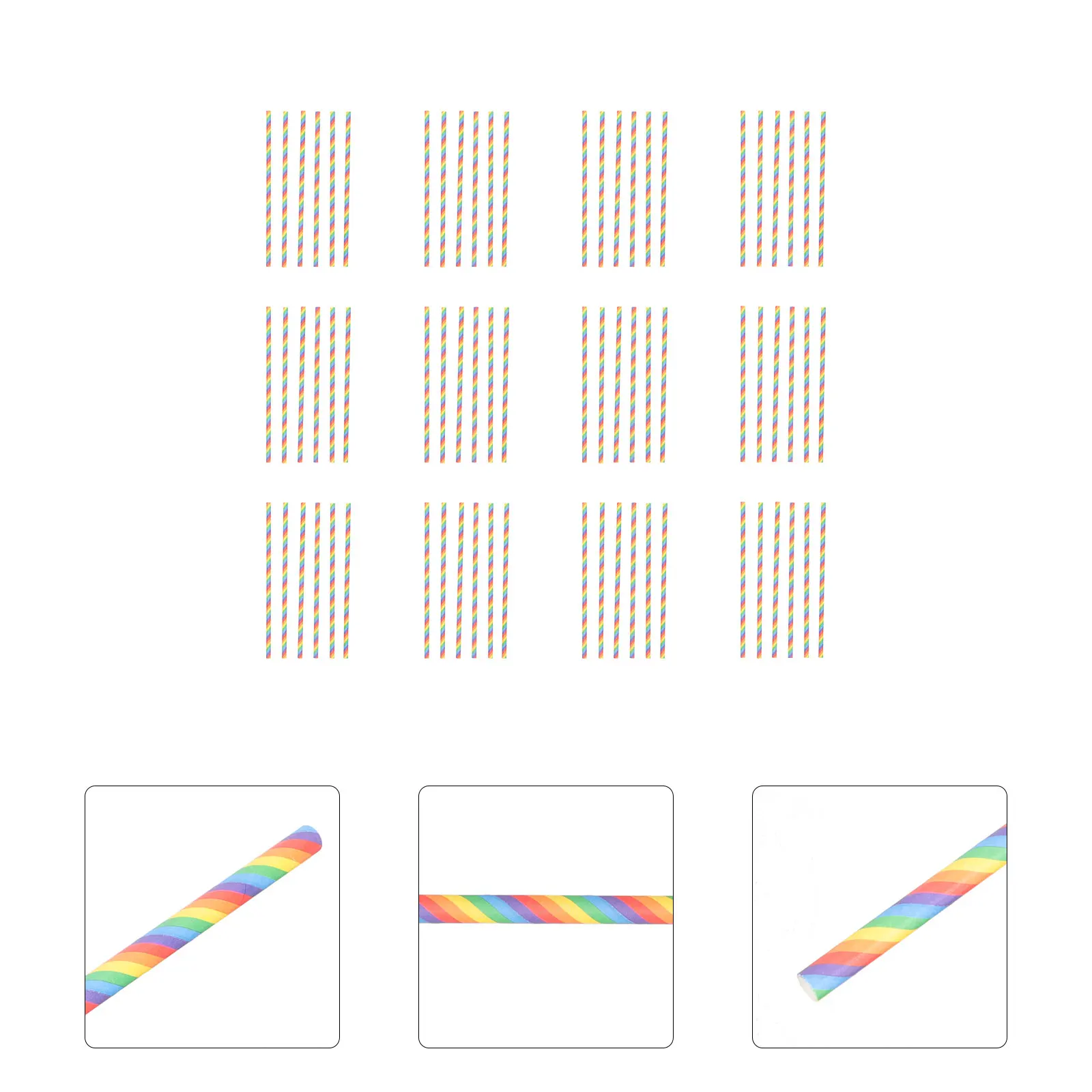 

Colorful Paper Drinking Straws Multi-Color Striped Straws for Tea Coffee Juice Beer Reusable Decorations Wedding
