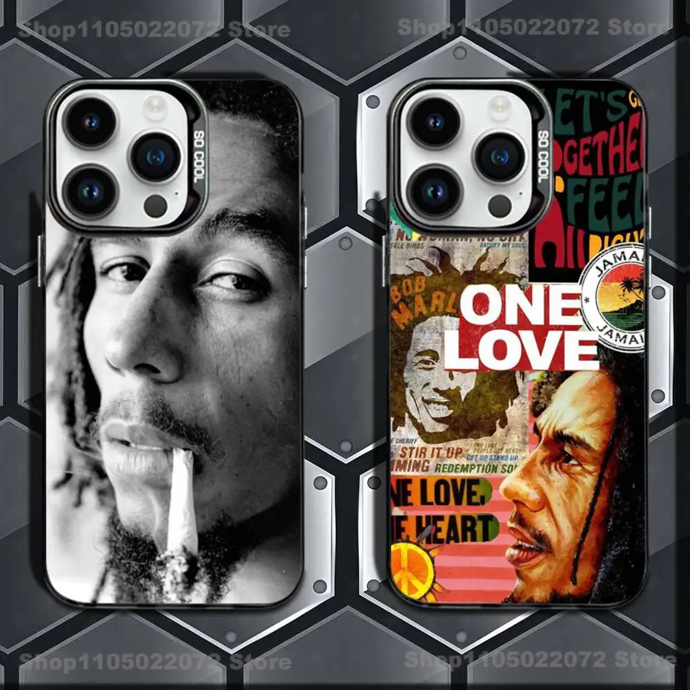 

Bob Marley Weed Smoking Phone Case For iPhone 16,15,14,13,12,11,Mini,Pro,E,MAX Black Candy Matte Shockproof Cover