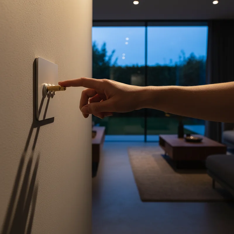 YNKA Stainless Steel Wall Light Switch White Panel with Gold Toggle ,AC110–250V Durable Scratch Resistant Decorative Wall Switch