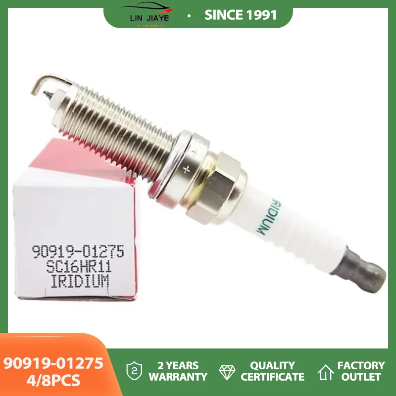 Hot Sale Iridium Spark Plug 90919-01275 SC16HR11 For Toyota Corolla Prius Matrix Lexus Yaris 267700-8300 9091901275 SC16HR-11