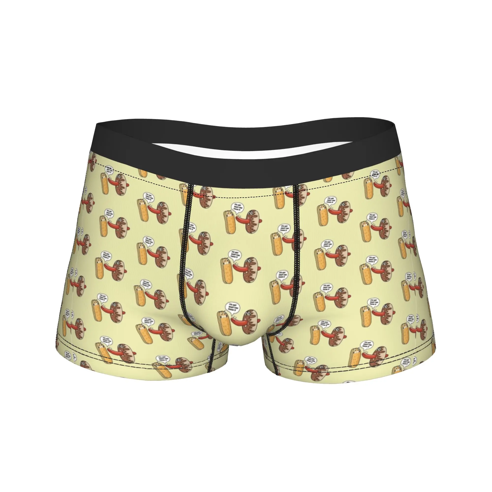 

Sausage HOT DOG Underwear Classic Panties Design Boxer Brief For Male 3D Pouch Plus Size Boxershorts