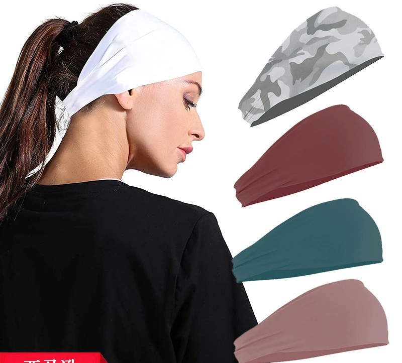 h-Hairband with Wide Edge Women's Hoop Sweatband Sports Yoga Headband Headband Sport Hair Band Elastic Headband