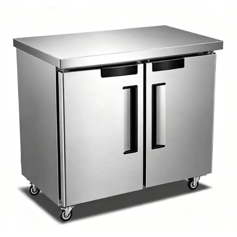 Large Capacity Two Door Top Open Freezer Meat Cabinet Equipment