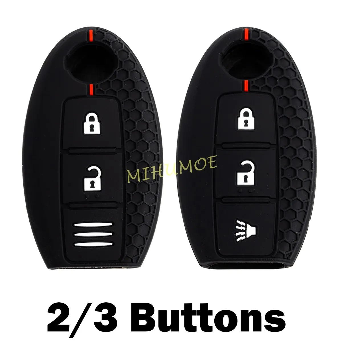 Car 2/3 Buttons Key Case Cover Silicone For Nissan X-Trail T31 T32 Qashqai J10 J11 Rogue Titan Juke Kicks Murano Pathfinder 370Z