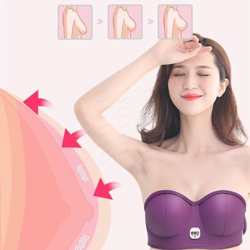 

Rechargeable Smart Wireless Chest Massager, Household Breast Care Massage Bra Instrument for Daily Home Use