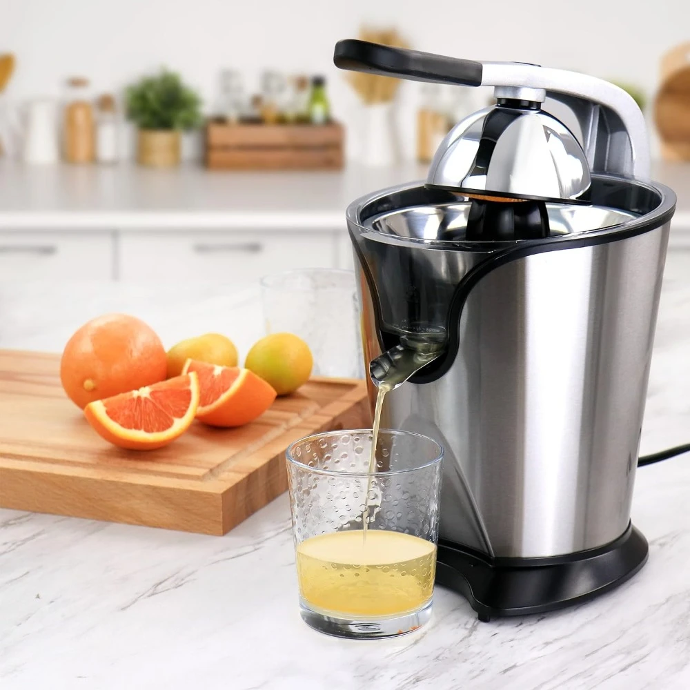 Electric Citrus Juicer, Stainless Steel, Kitchen Appliances, Overheat Protection on Motor,  Anti-drip Function, Desktop Juicer