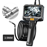 360 ° rotating dual-lens endoscope, 3.9MM 5-inch IPS endoscope inspection camera, automotive mechanical industrial endoscope