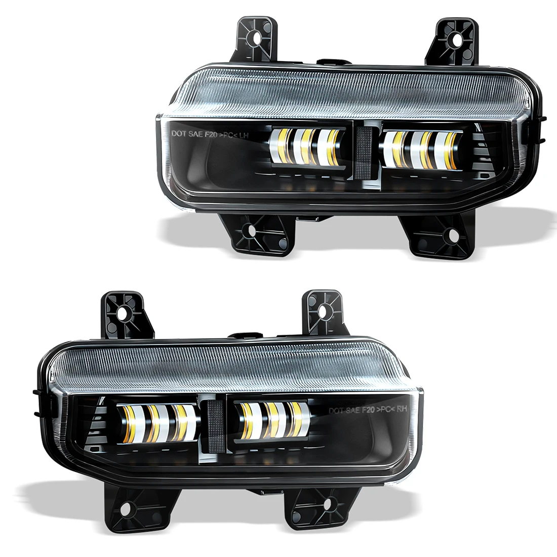 Fog Light Assembly For Dodge Ram 1500 2500 3500 2019 2020 2021 2022 2023 2024 6 LED Fog Lamp Front Bumper Headlight Accessories view 2