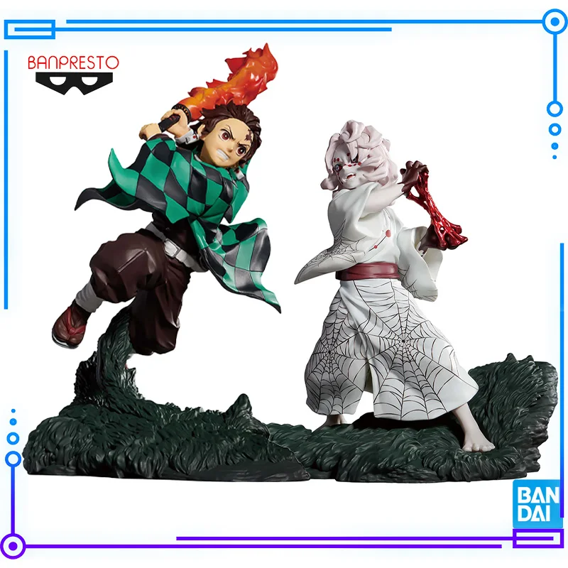 

Bandai Original Genuine Banpresto Anime Demon Slayer Combination Battle Kamado Tanjirou Vs Rui 9cm Collections Model Toy Figures