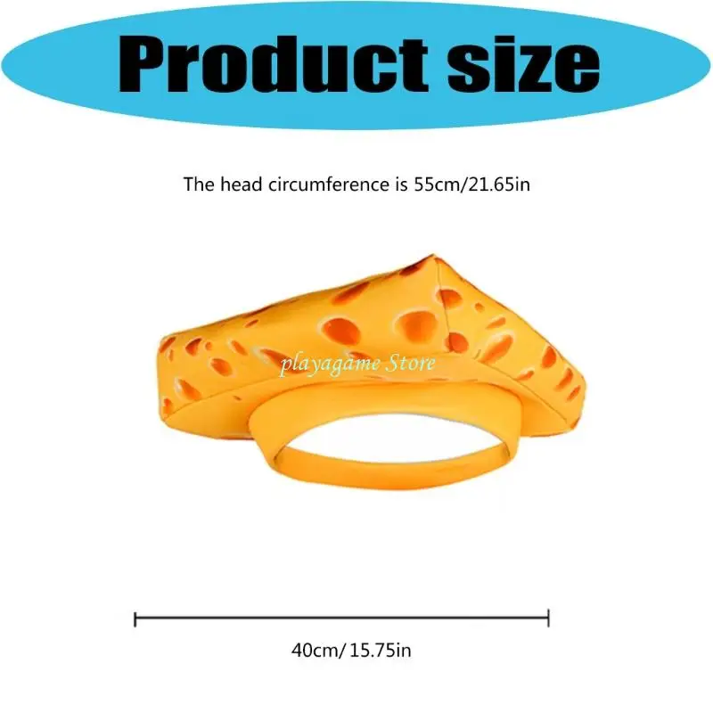 Y88A Divertente Cappello da Formaggio, Divertente Novità Cappello Pazzo Cappello Sciocco Divertenti Accessori per Costumi dei