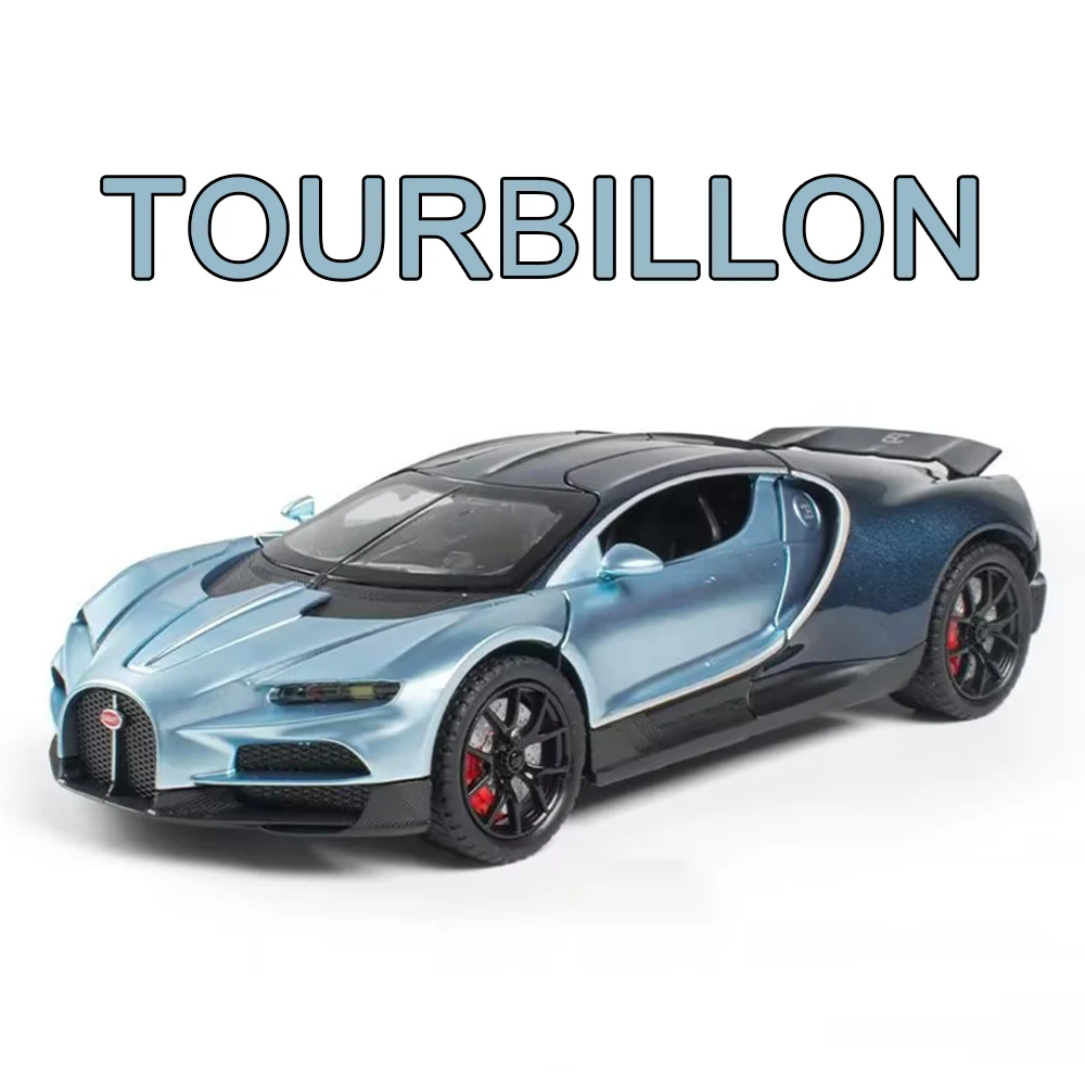 Schaal 1:24 Tourbillon SLS Speelgoedauto's Modellen Legering Diecast met lichte muziek Trek miniatuur sportwagen Jongens Educatief speelgoed