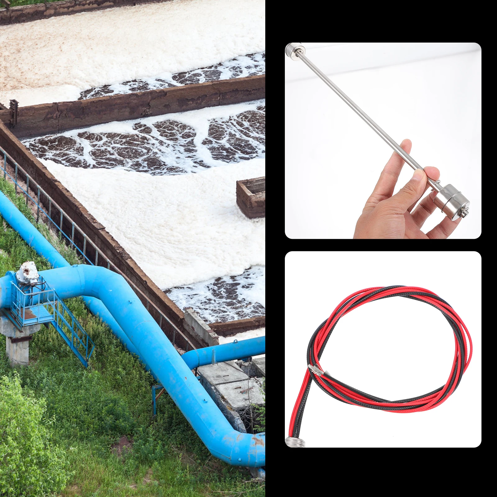 

Stainless Steel Float Switch 400MM Water Level Controller Sensor for Aquarium Pond Fountain Liquid Accessory Monitor