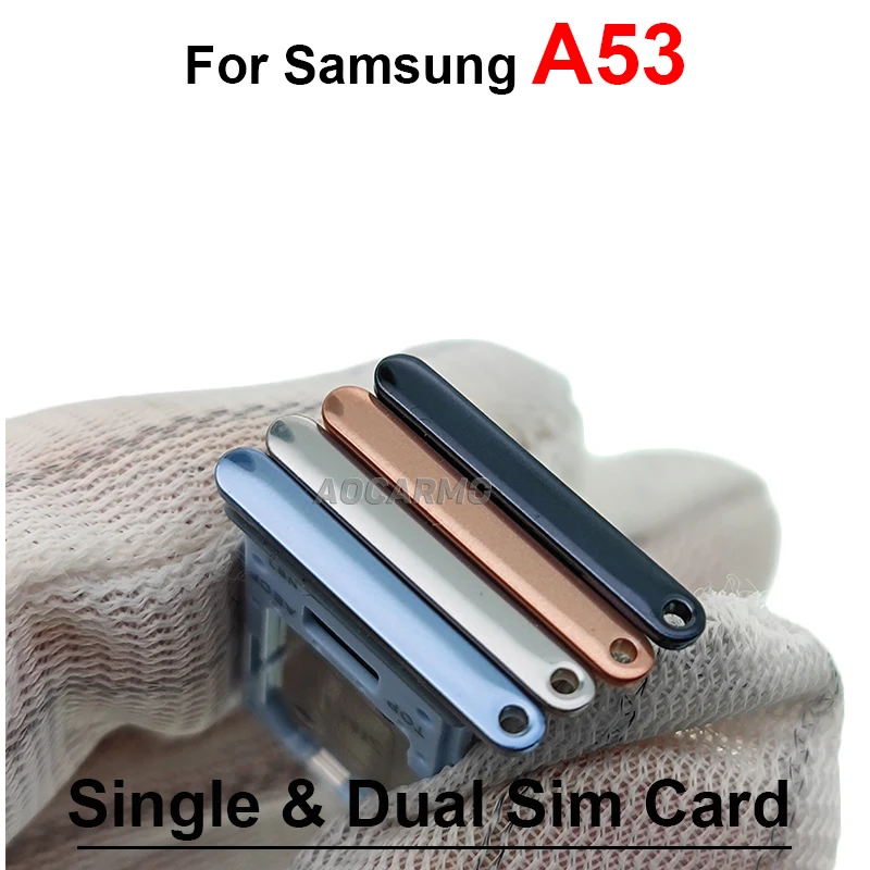 Gniazdo karty SIM Single SIM do Samsung Galaxy A53 Dual SIM, tacka na kartę SD, uchwyt, części zamienne