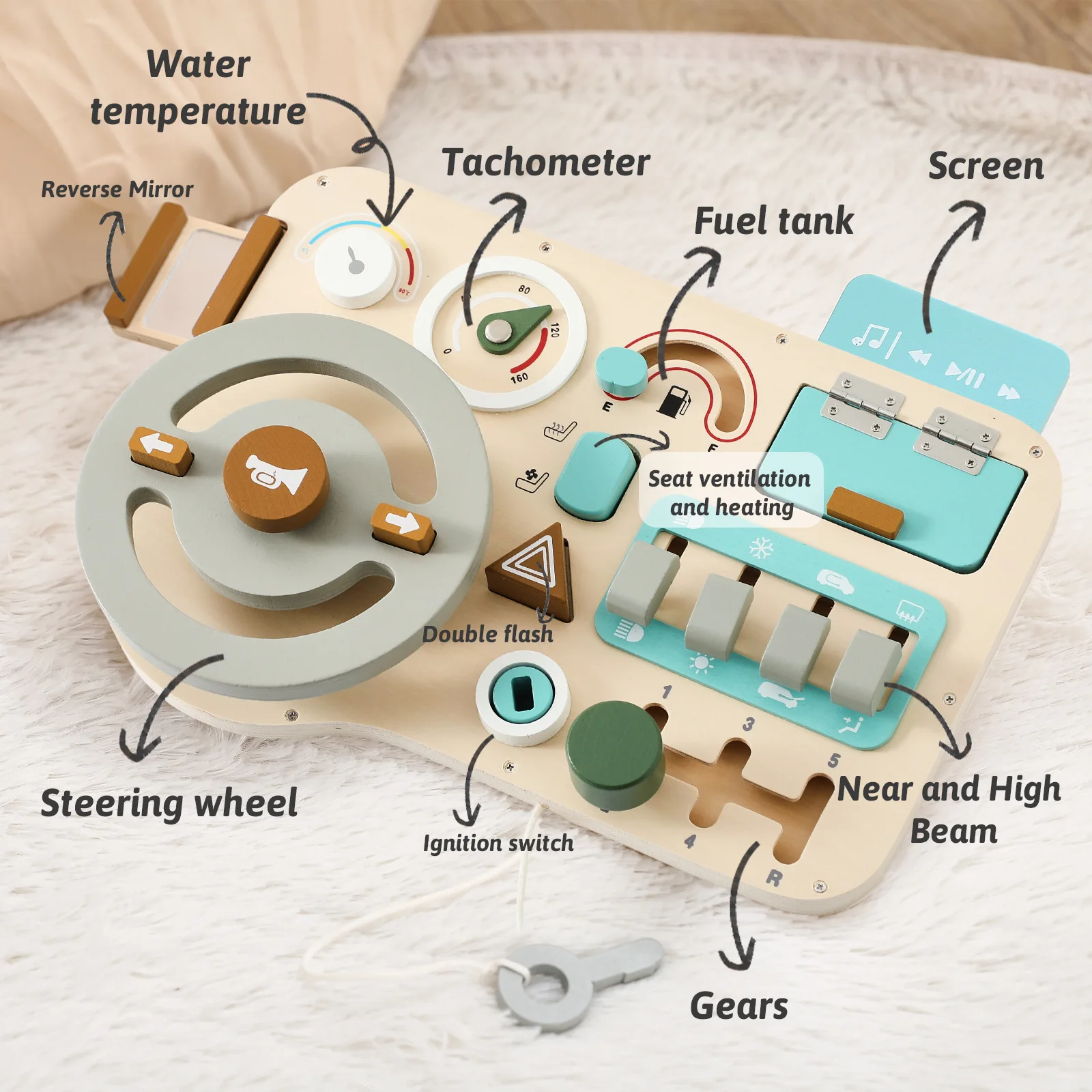 baby-busy-box-board-wooden-montessori-early-education-puzzle-toy-1-3-years-old-fine-motor-car-steering-wheel-teaching-tool