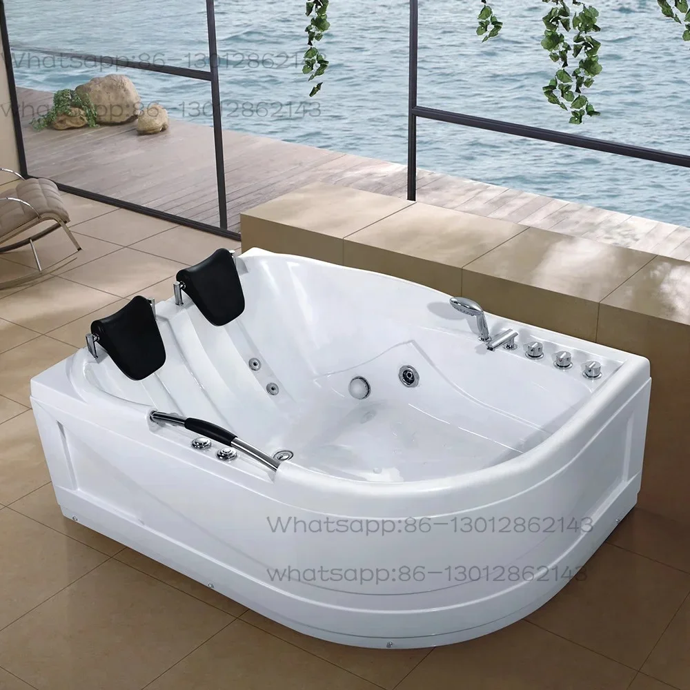 Smart Soaking Tub 2 Person ABS Corner Freestanding Massage Bathtubs with Jet