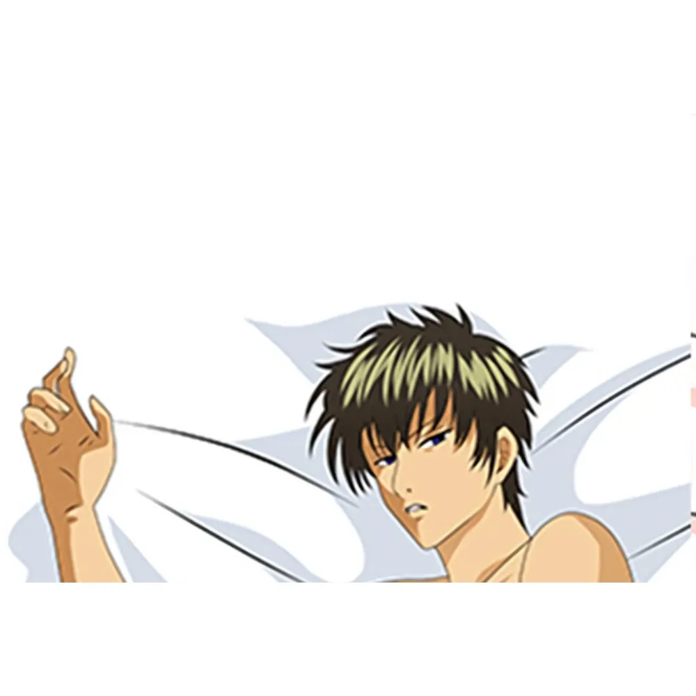 Sakata And Toshiro Anime Long Snuggle Body Pillow Case Dual‑Sided  Character Print Soft Jersey Fabric Throw Cushion Cover