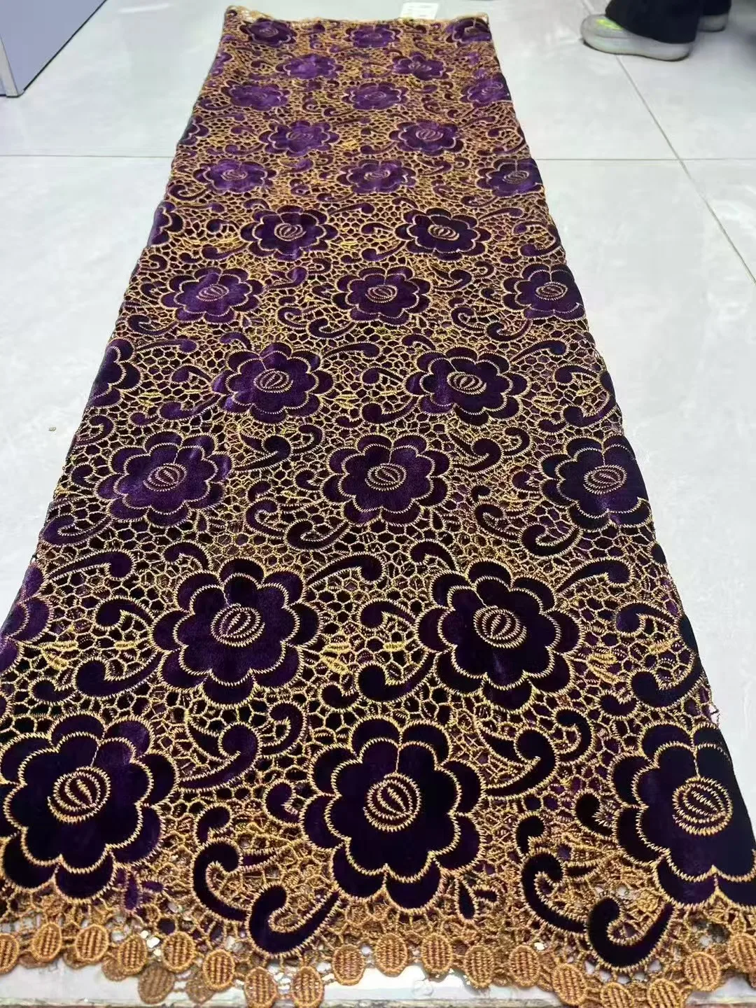 

Африканское тяжелое кружевное полотно с бисером, нигерийская ткань с пайетками и вышивкой, высококачественное, для свадебных и праздничных платьев, 5 ярдов, 2026
