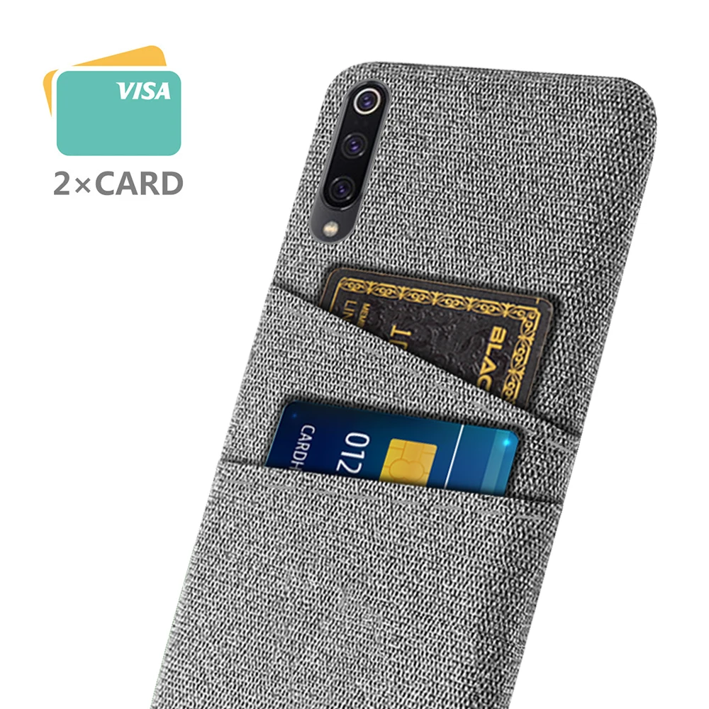 Card Case For Xiaomi Mi 9 Case Xiaomi Mi 9 SE Fabric Dual Card Cover For Xiaomi Mi 9 Lite Coque For Xiaomi Mi 9T Funda Mi 9TPro