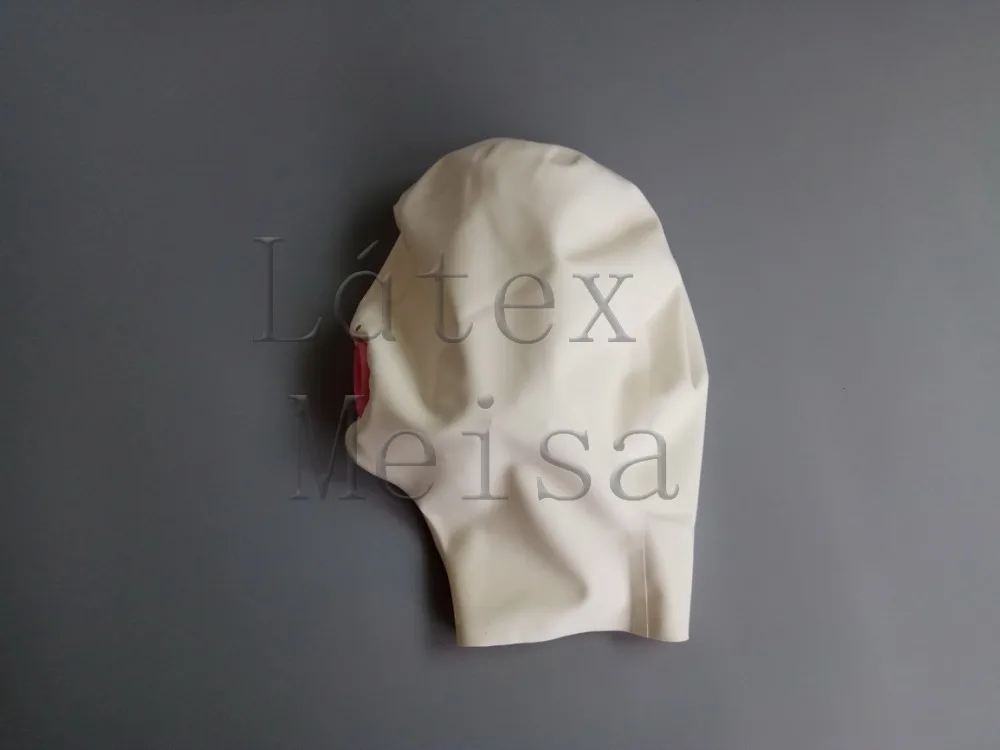 Novelty   latex catsuit hood open nostrils including  no back zip for adults