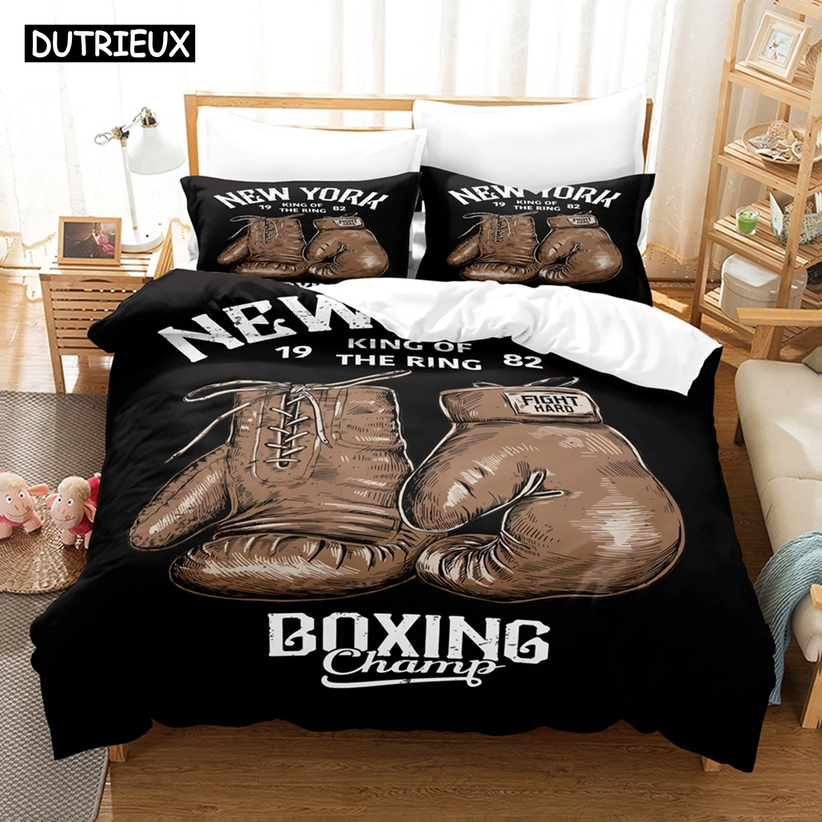 

3D Boxing Bedding Sets Duvet Cover Set With Pillowcase Twin Full Queen King Bedclothes Bed Linen