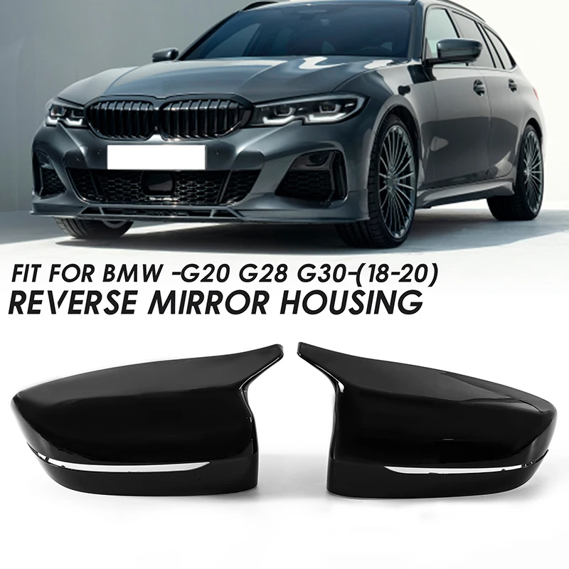 Rhyming Rearview Mirror Cover Mirrors Wing Side Cap ABS Car Accessories Left/Right Hand Drive Fit For BMW G20 G28 G30 2018-2020