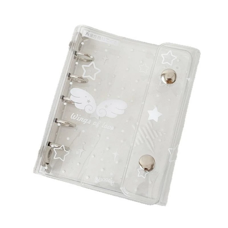 Compacts Clear Rings Binder Cover for Handheld Use Features Flexible Binding and Removable Pages for Travel Use 77JC
