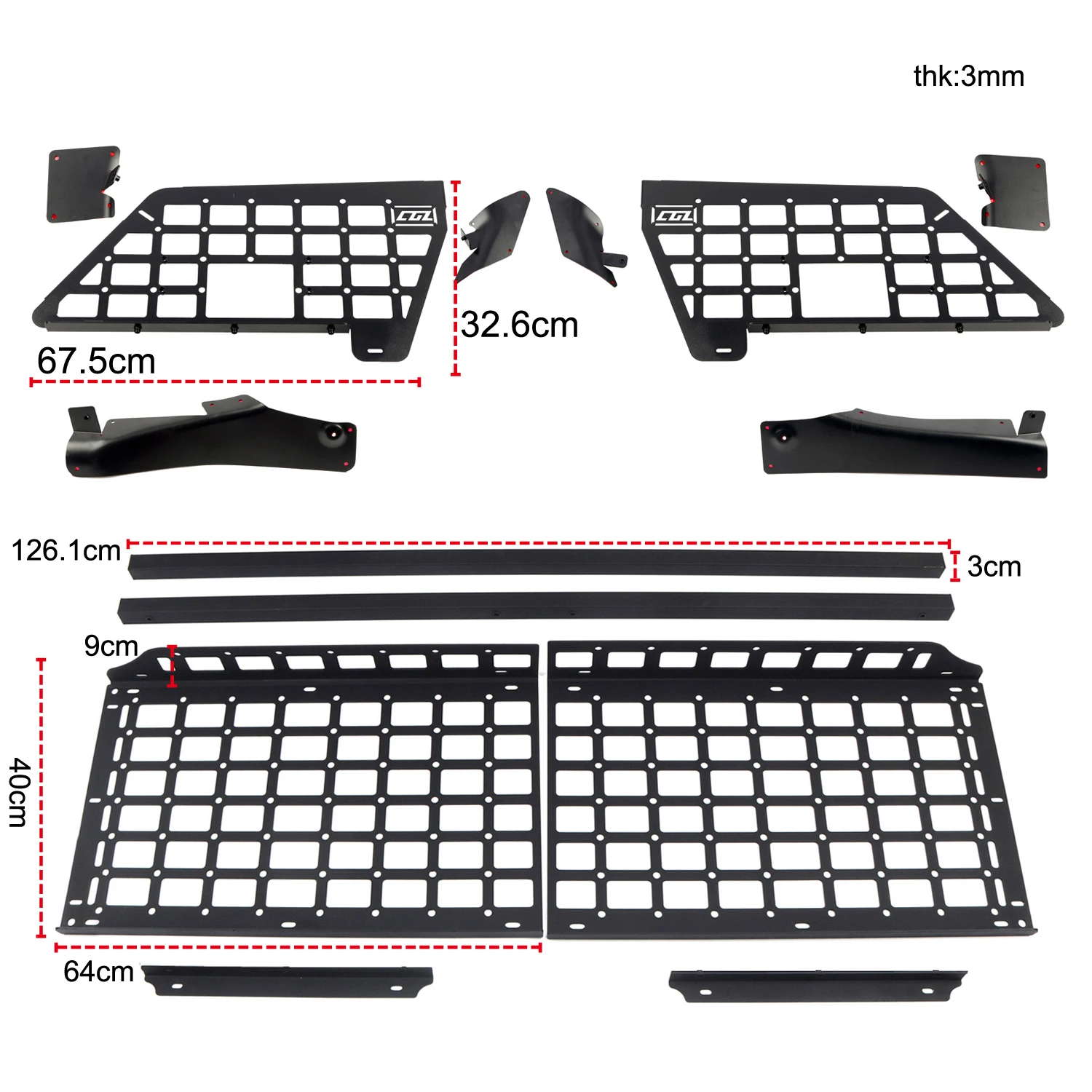 Car Internal Storage Shelf Rack Trunk Roof Extension Rack For Ford Explorer U625 2020 2021 2022 2023 2024 Interior Acceesories