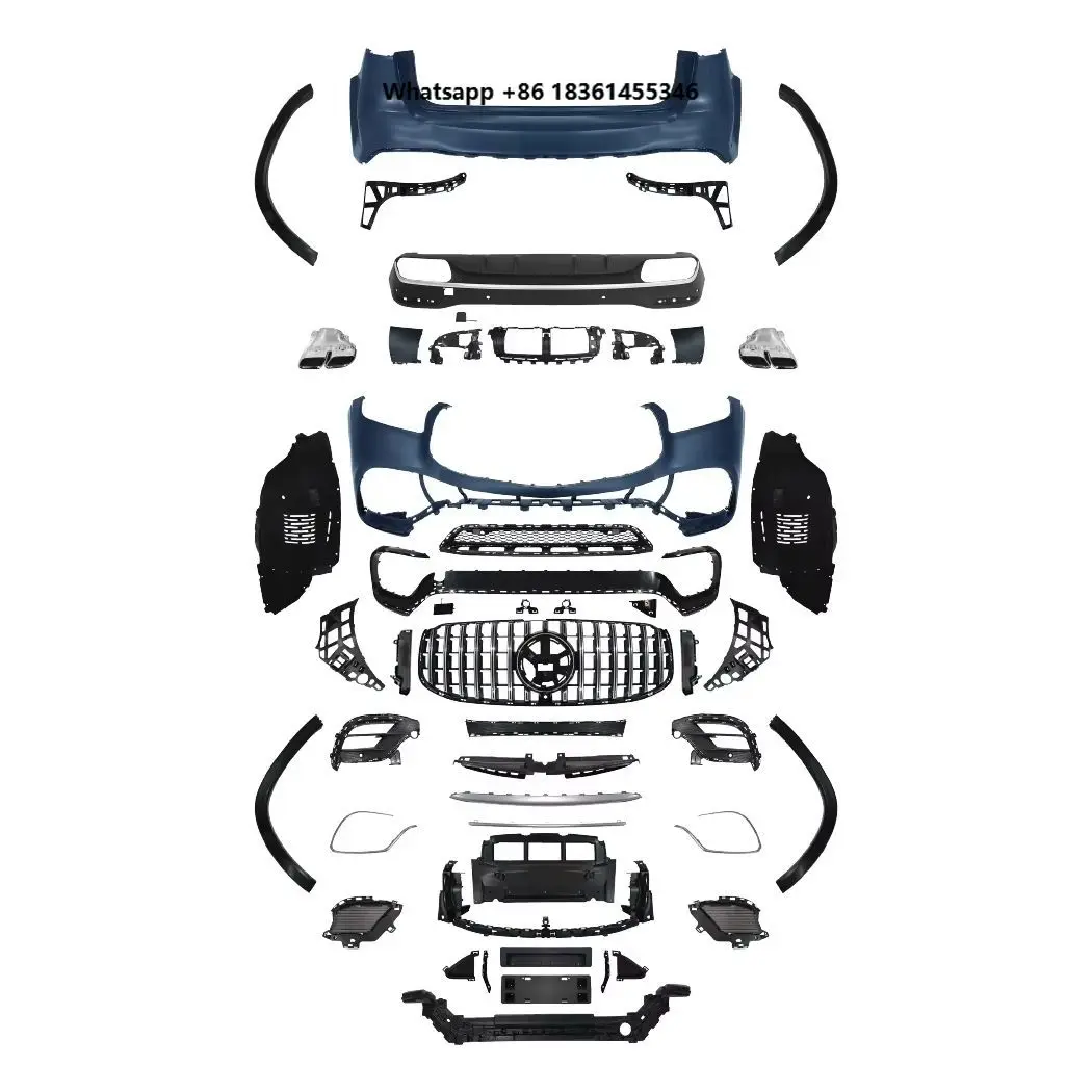 Car Body kit for GLS400 GLS450 2020-2024 modified GLS63 Front rear bumper grille Wheel Eyebrow surround