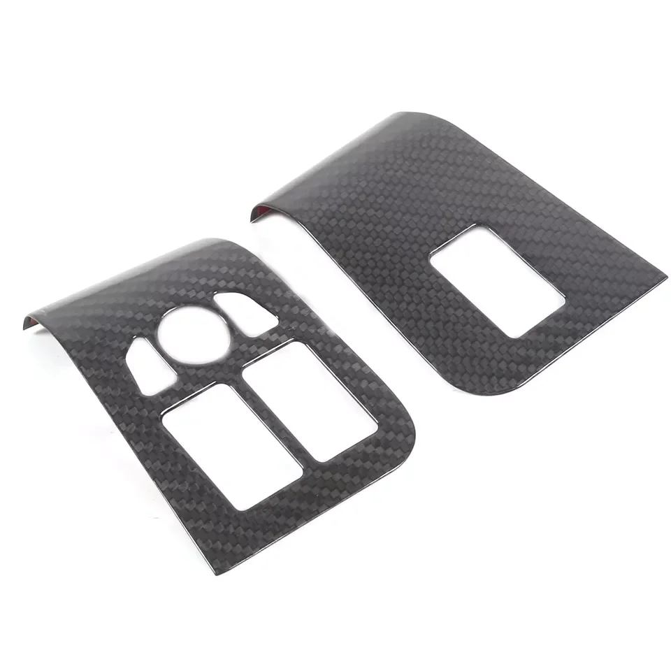 Real ​Carbon Fiber Window Lift Switch Panel Cover Trim For Jaguar F-TYPE 2013-22