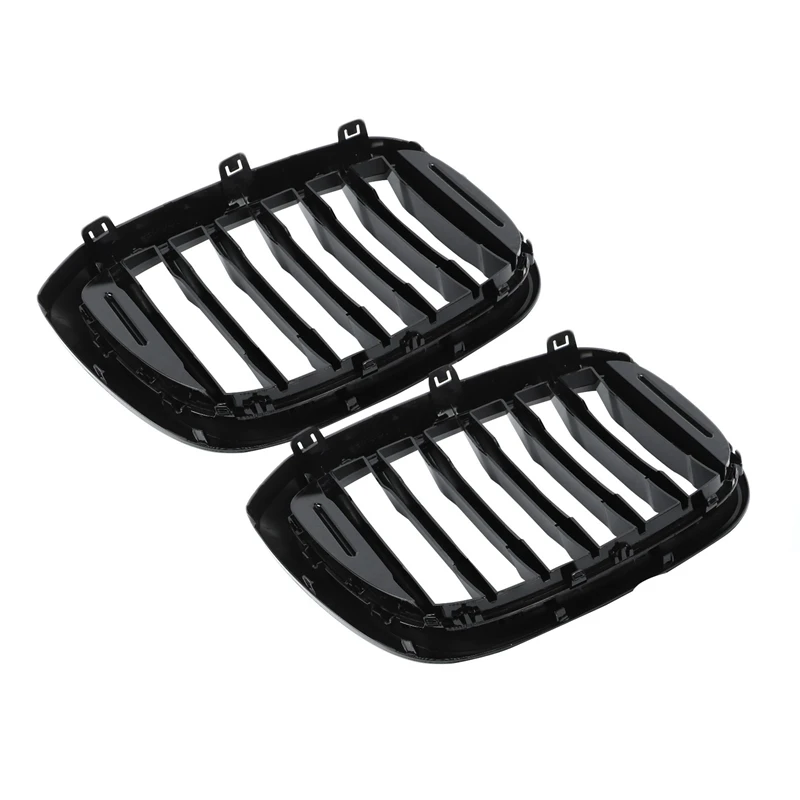 2 Stuks Auto Voorkap Nier Grille Grille Gaas Glanzend Zwart Racing Grills Voor-Bmw X 3 G 01X4 G02 2018 2019 2020