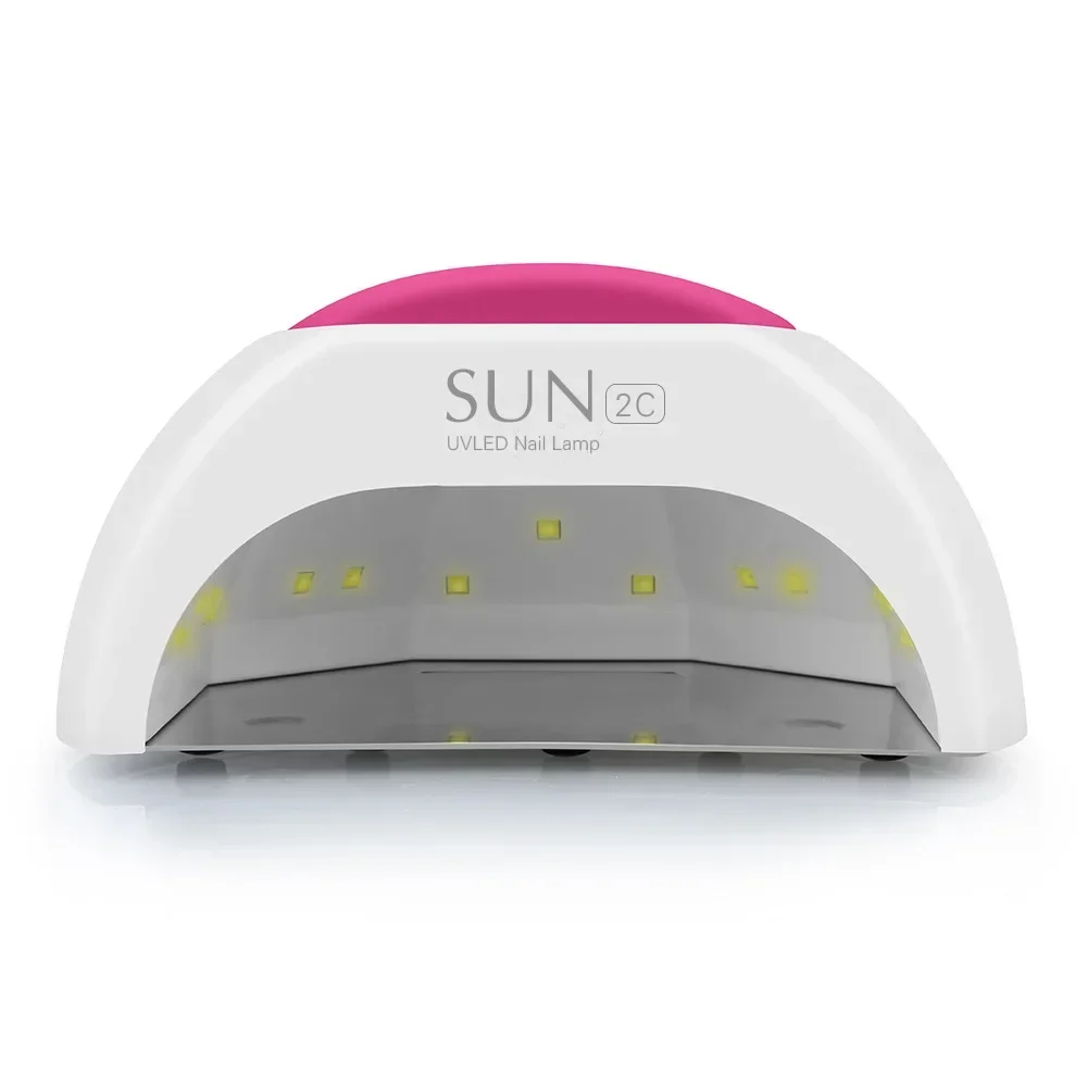 SUNUV SUN2C 48W Nail Lamp UV Lamp SUN2 Nail Dryer for UVLED Gel Nail Dryer Infrared Sensor with  Rose Silicone Pad Salon Use