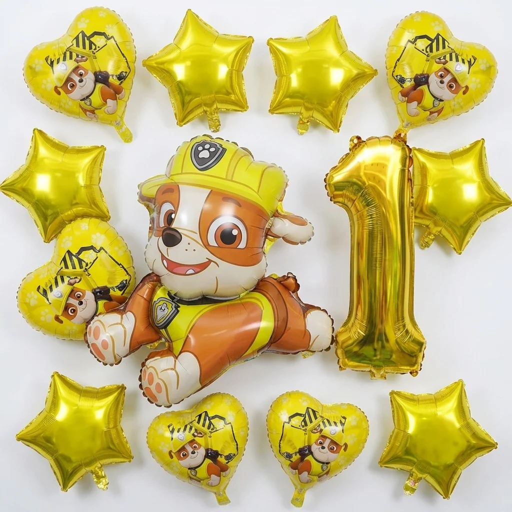 Paw Patrol Balloon Birthday Decoration Set Kids Party Supplies Chase Ryder Marshall Skye Aluminum Foil Digital Toy Gift