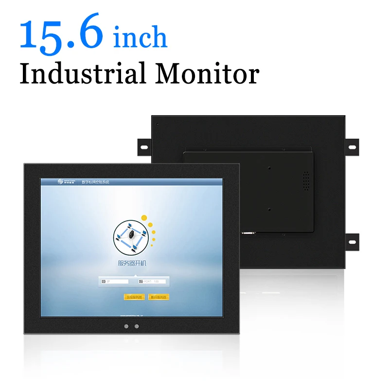 

15.6 inch Industrial Wall Hanging Monitor USB Touchscreen Monitor with VGA HDMI DVI AV TV Output