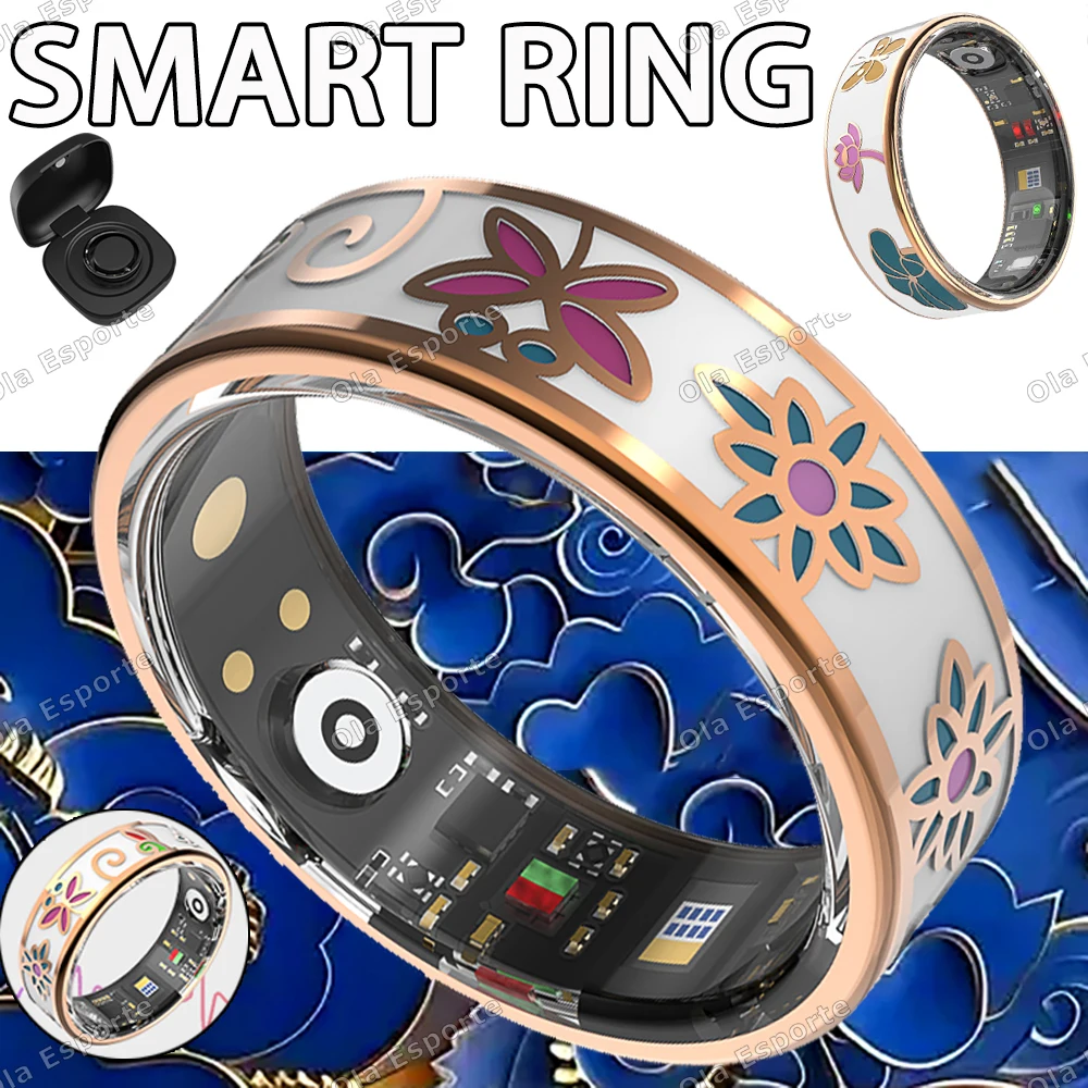 

2026 New Smart Ring Color Enamels Women Female Stainless Steel Intelligent Finger Ring IP68 Waterproof Smartring Fitness Tracker