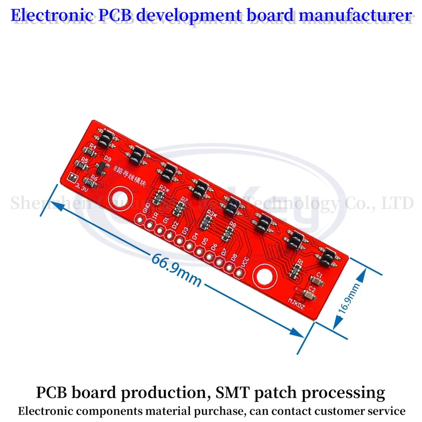 Tracking Module Infrared Detection Sensor Module DIY For Arduino 8-Channel Infrared Detector Hunt Module 8bit Sensor Module