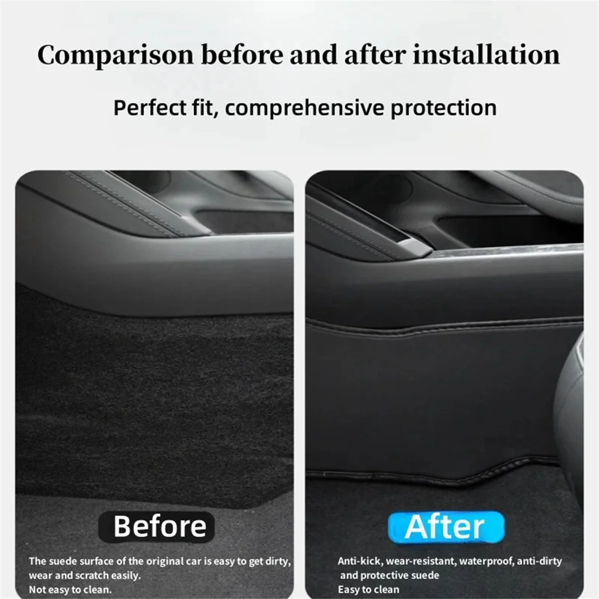 Car Central Control Side Anti Kick Pads Protective for Tesla Model 3 Highland 2024 Interior