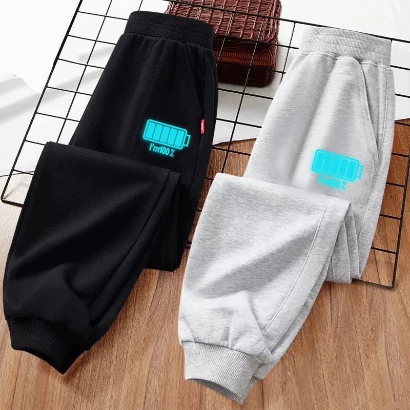 Neue Batterie leuchtende Hose Kinder Herbst lange Hose kleiner Junge Outdoor-Sport hose Baumwolle Marken kleidung – Detail 4