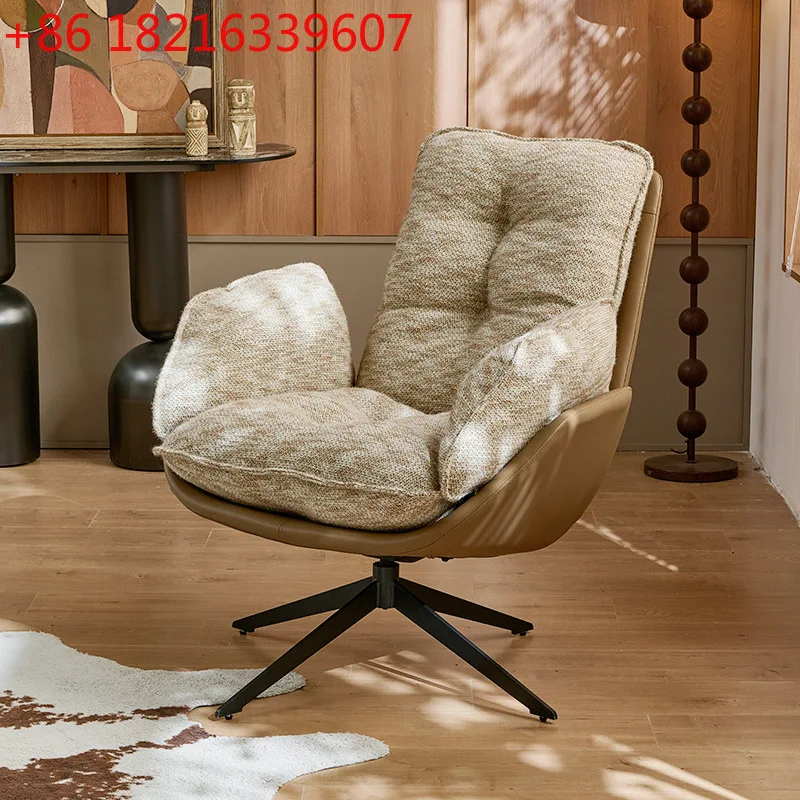 YAO simple fabric single sofa chair living room bedroom rotating leisure chair comfortable recliner balcony single chair