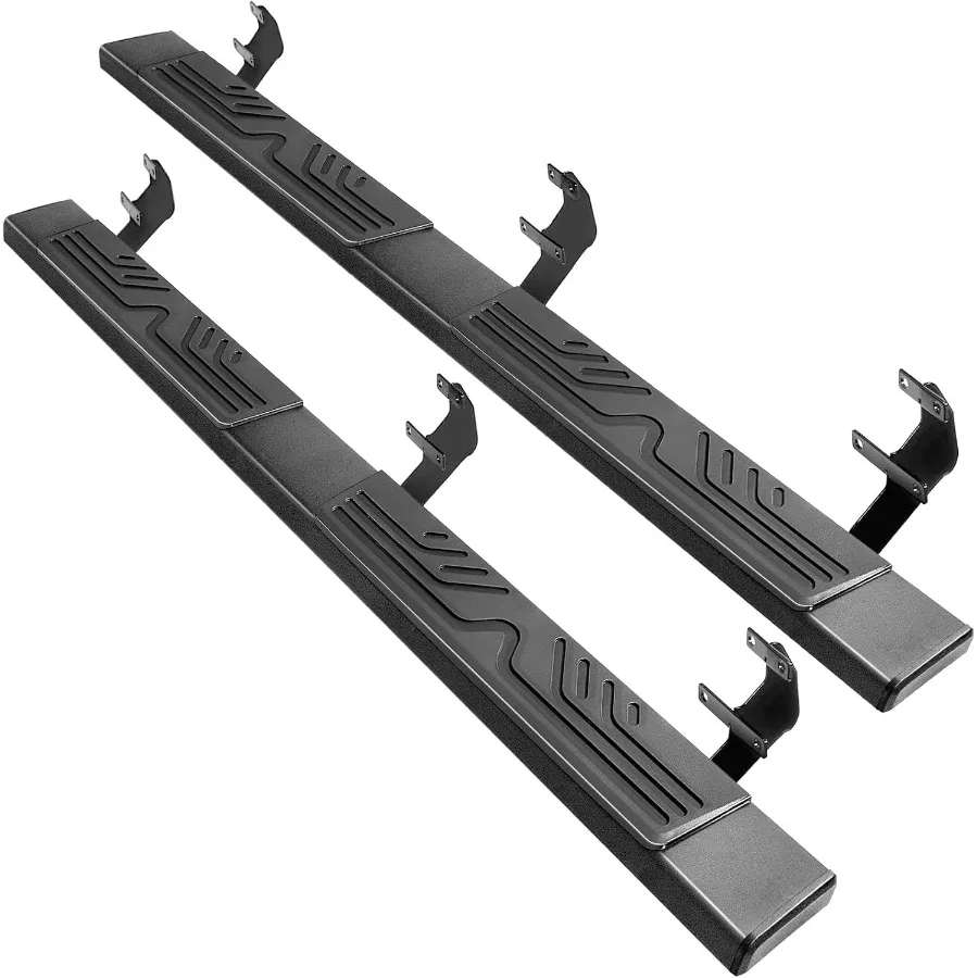 

Подножки, совместимые с Ford F150 Super Cab 20152025, расширенная кабина, черные боковые ступеньки из алюминиевого сплава с рисунком Ridge Des