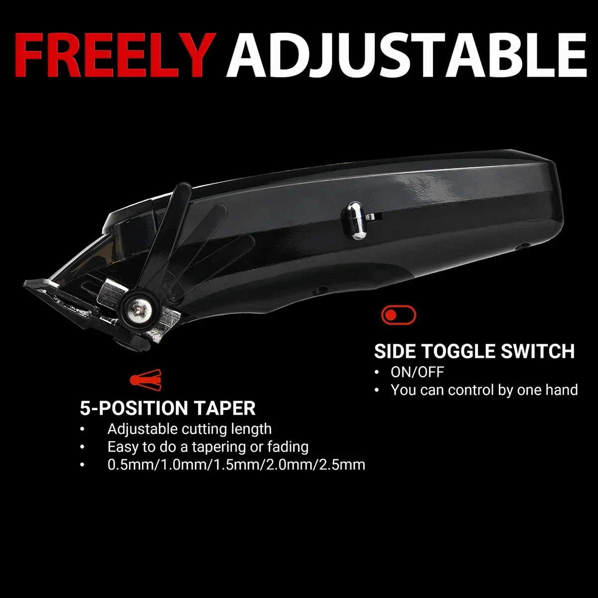 BRDCLIP BRD106 BRD107 Professional Barber Hair Clipper Base Charger 7500RPM Hair Clipper DLC Blade 8000RPM Hair Trimmer for Men