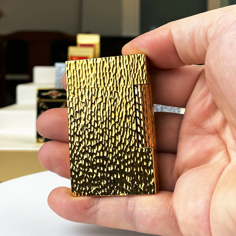Nieuwe Herdenkingseditie Luxe Butaan Aansteker Enkele & Dubbele Vlam Ping Geluid Natuurlijke Verf Sigarettenrook 18122