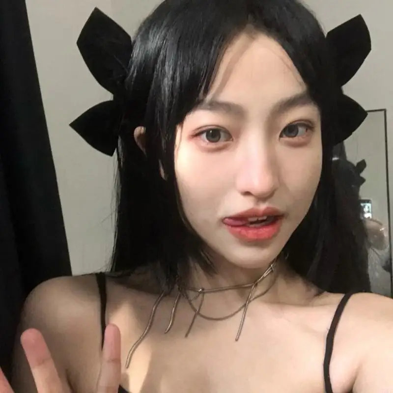 

T3LC Bowknot Hair Pin Headwear Birthday Party New Year Costume Hair Clip