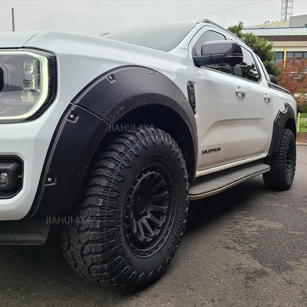 FOR RANGER T9 Wildtrak 2022 2023 2024 ABS 9 INCHES MATTE BLACK FENDER FLARE BOLTS STYLE WHEEL ARCHES