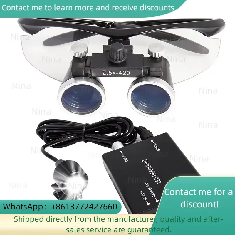 Loupes 2.5x for Neurosurgery with LED Light