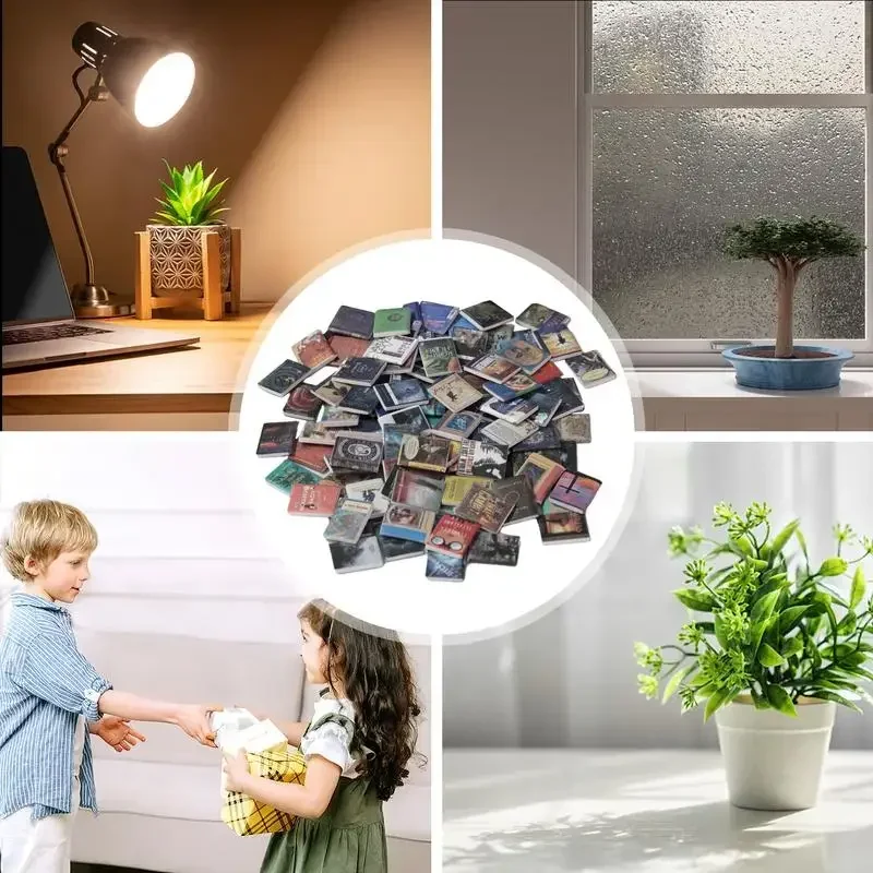 DIY بها بنفسك مجلات مصغرة كتب روايات نموذج زينت بيت الدمية المشهد 200 كتاب لا تكرار لوازم الديكور